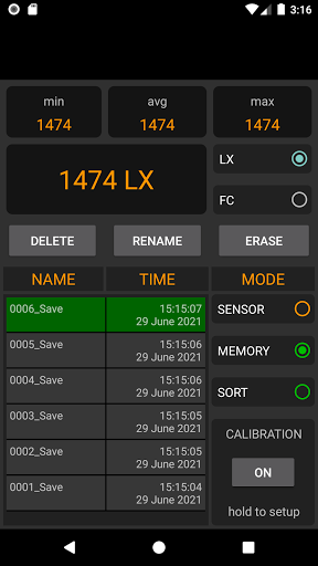 Lux Meter ( Light Meter ) Screen 3