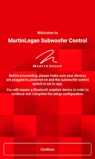 MartinLogan Subwoofer Control Screen 2