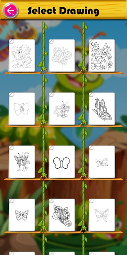 Android application butterfly coloring screenshort