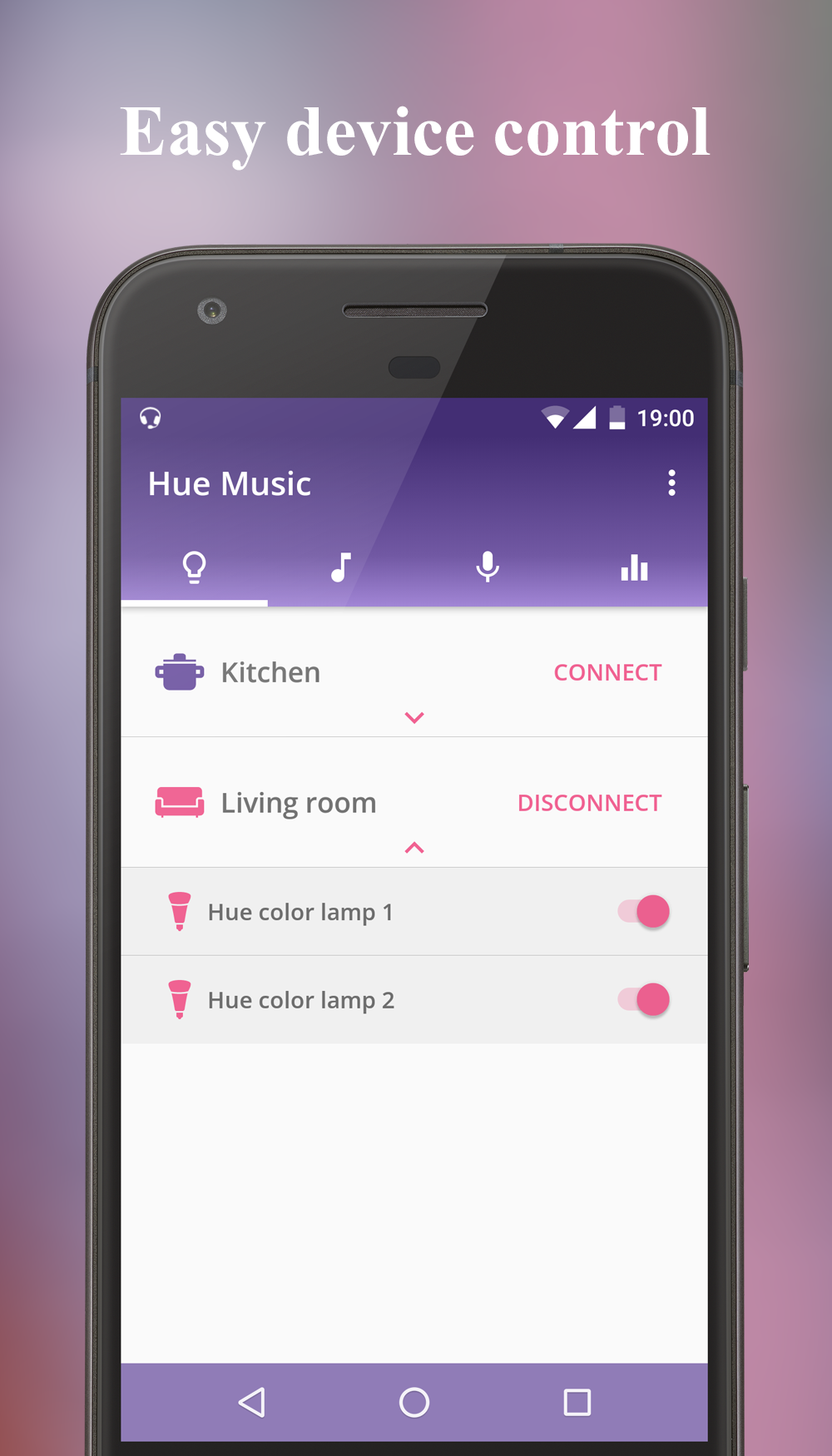 Android application Hue Music screenshort
