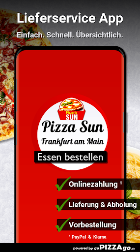 Android application Pizzeria Sun Frankfurt am Main screenshort
