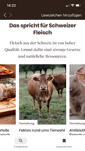 Android application Schweizer Fleisch screenshort