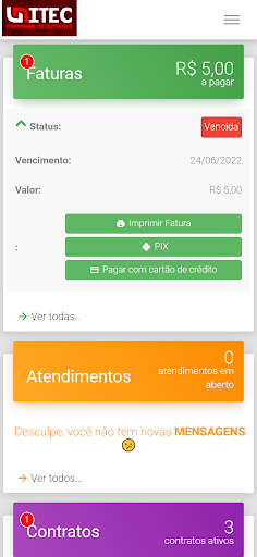 UNITEC Central do Assinante Screen 2