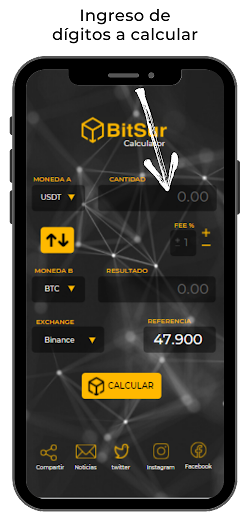 Android application BitSur Calculator screenshort