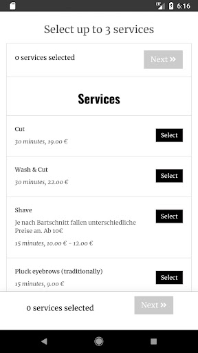 Hemas Barbershop Screen 2