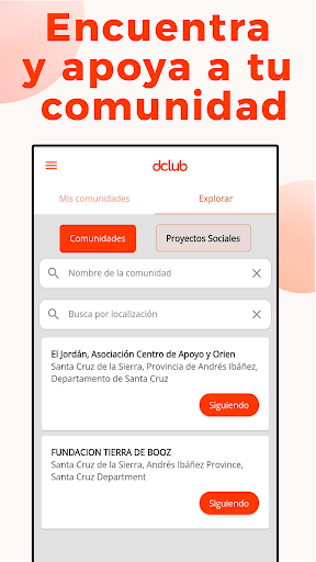 Android application dclub screenshort