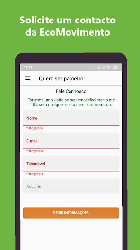 Android application EcoMovimento screenshort