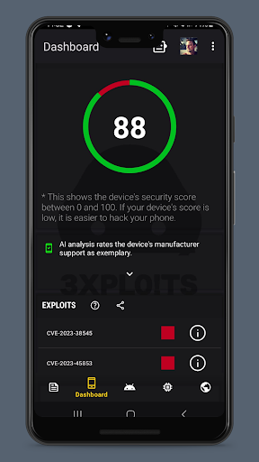 Android application Android Exploits screenshort