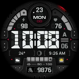 SH067 Watch Face, WearOS watch - Screenshot Image