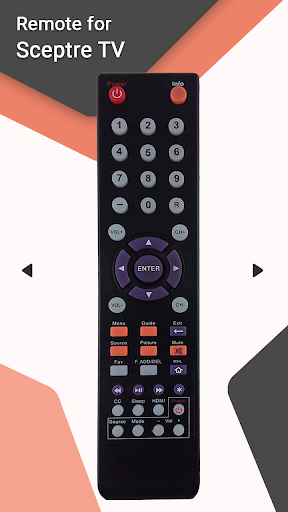 Remote for Sceptre TV Screen 3