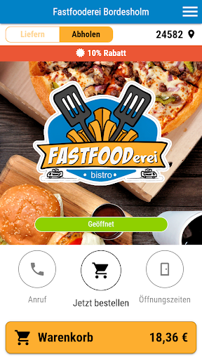 Android application Fastfooderei Bordesholm screenshort