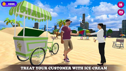 City Ice Cream Delivery Cart
