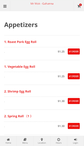 Mr Wok Gahanna Online Ordering Screen 2