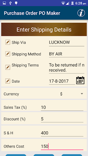 Invoice and Purchase Order Maker