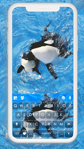 Android application Killer Whales Keyboard Backgro screenshort