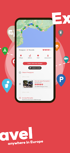 Screenshot of CaraMaps - Motorhome campsite
