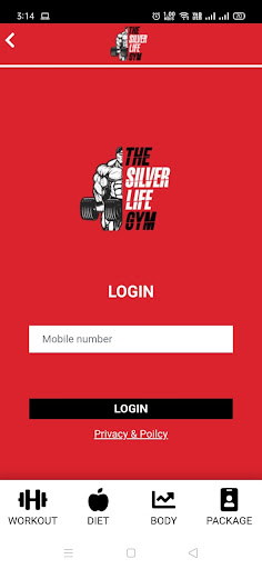 Android application The Silver Life Gym screenshort