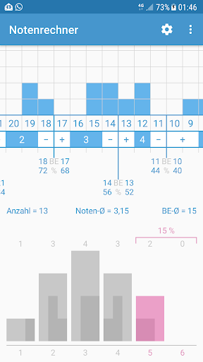 Notenrechner für Lehrer (Noten Screen 2