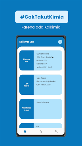 Android application Kalkulator Kimia - Kalkimia screenshort