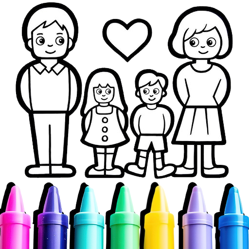 Family Love Coloring Book 2 Icon