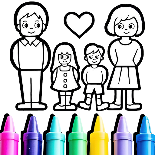 Family Love Coloring Book