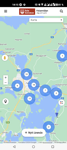 Android application Felanm. väg/park i Falu kommun screenshort