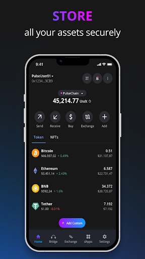 Pulse Wallet - Crypto & BTC Screen 2