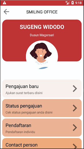 Android application Pelayanan Online Desa Tekung screenshort