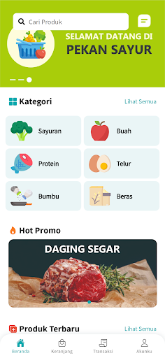 Android application Pekan Sayur screenshort