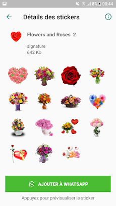 Flowers and Roses Stickers WASのおすすめ画像3