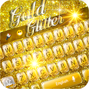 Gold Glitter Emoji Keyboard  Icon