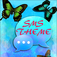 Голубая бабочка Theme GO SMS