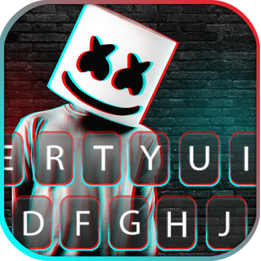 Glitch Cool DJ Keyboard Theme logo