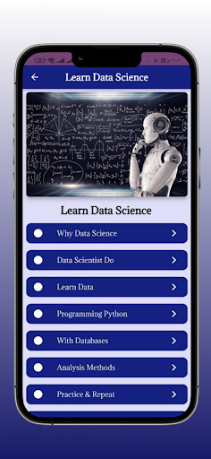 Android application Learn Data Science screenshort
