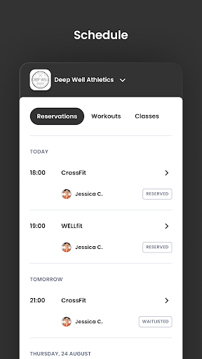 Deep Well Athletics Screen 3