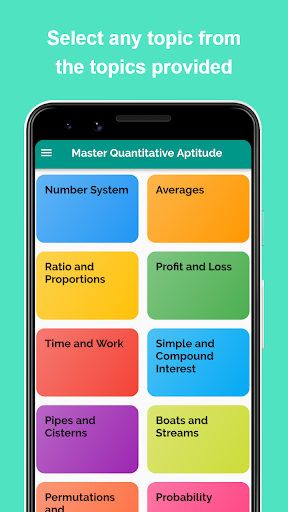 Android application Master Quantitative Aptitude screenshort