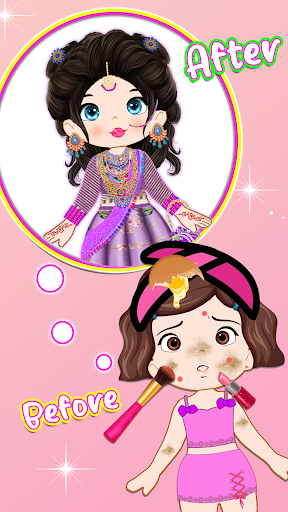 Indian Doll Dress Up - Makeup Screen 3