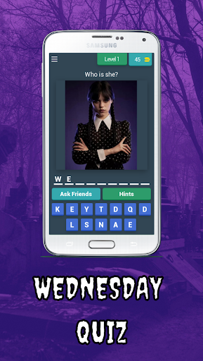Android application Wednesday Quiz screenshort