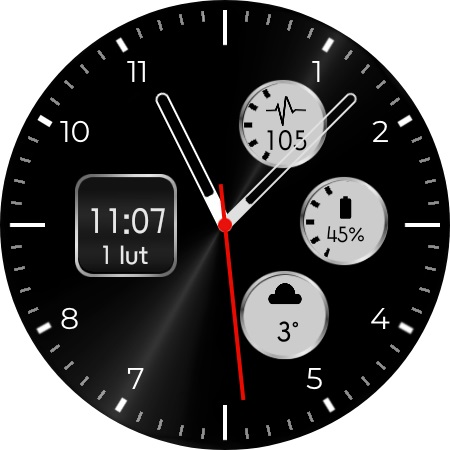 Android application Simple Classic watch face screenshort