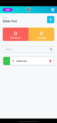 Android application Botwarden Website Monitoring screenshort