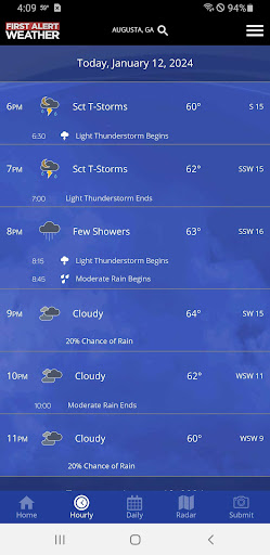 Screenshot of WRDW Weather