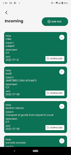 Android application NAIA DMS screenshort