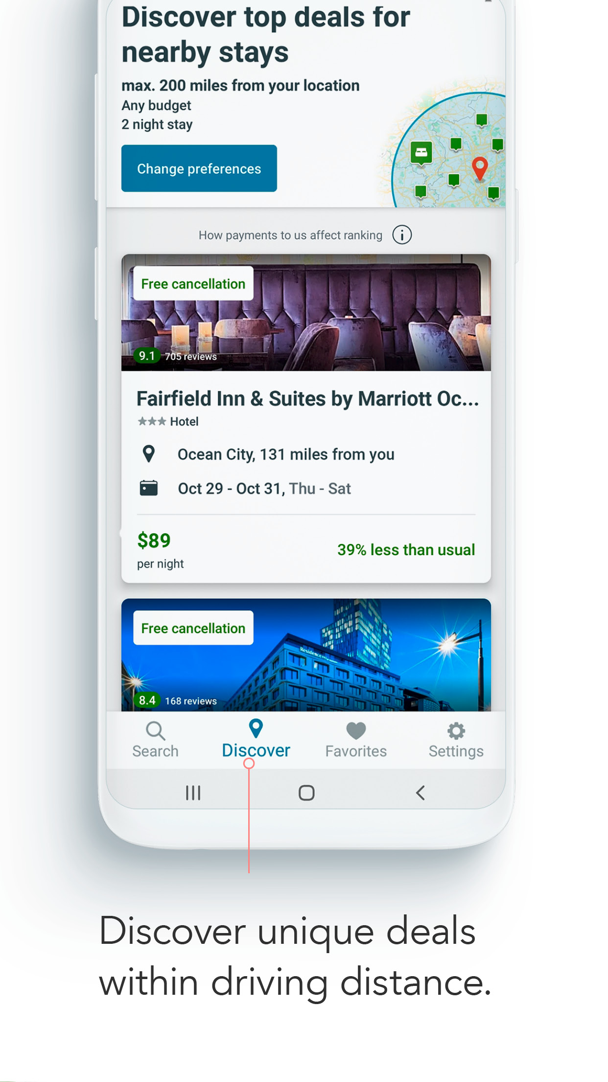 Android application trivago: Compare hotel prices screenshort