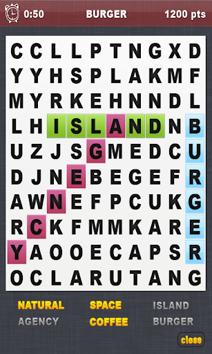 Word Search Puzzle Game Screen 3