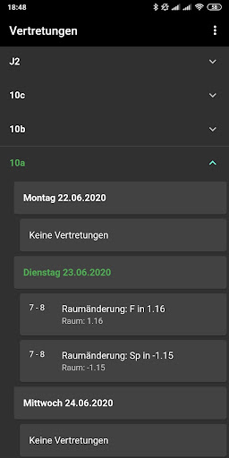 SG Vertretungsplan Screen 2