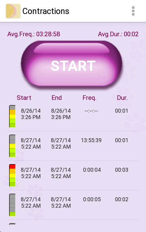 My Contractions Tracker MOD APK 01