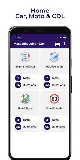 Android application MA Drivers Practice Test screenshort