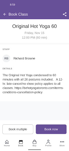 BeHot Yoga Toronto Screenshot 3 - AppWisp.com