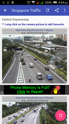 Singapore Traffic Cam Screen 3
