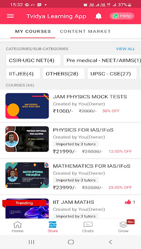 Android application Tvidya Learning App screenshort